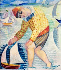 Картина автора Грюневельд Исаак под названием Мальчик с корабликом