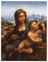 Картина автора да Винчи Леонардо под названием Мадонна и ребенок