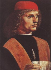 Картина автора да Винчи Леонардо под названием Портрет музыканта