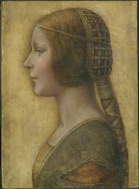 Картина автора да Винчи Леонардо под названием Profile of a Young Fiancee  				 - Профиль молодой невесты