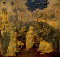 Картина автора да Винчи Леонардо под названием Adoration of the Magi  				 - Поклонение волхвов