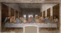 Картина автора да Винчи Леонардо под названием L’Ultima Cena  				 - Тайная вечеря