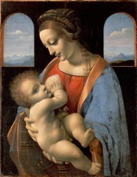 Картина автора да Винчи Леонардо под названием The Madonna and Child