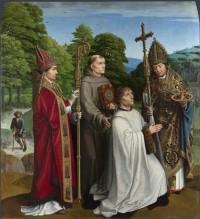 Картина автора Давид Герард под названием Canon Bernardijn Salviati and Three Saints