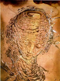 Картина автора Дали Сальвадор под названием Gala  				 - Взрывающаяся голова Рафаэля
