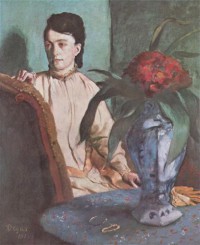 Картина автора Дега Эдгар под названием Sitzende Frau mit der Vase