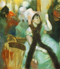 Картина автора Дега Эдгар под названием Portrait apres un bal costume, mme Dietz-Monnin  Gouache