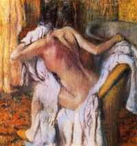 Картина автора Дега Эдгар под названием Apres le bain, femme s'asseyant