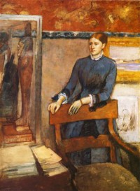 Картина автора Дега Эдгар под названием Helene Rouart dans le bureau de son pere, Madame Marin