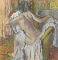 Картина автора Дега Эдгар под названием After the Bath, Woman drying herself