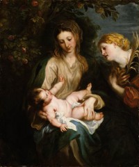 Картина автора Дейк Антон под названием Мадонна и младенец со святой Екатериной Александрийской