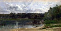 Картина автора Добиньи Шарль Франсуа под названием River Scene with Ducks