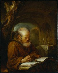 Картина автора Доу Герард под названием A Hermit Praying