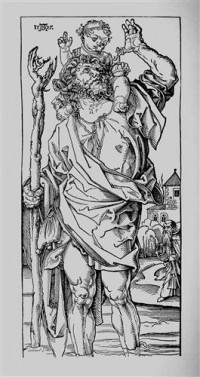 Картина автора Дюрер Альбрехт под названием St. Christophe  				 - Cвятой Христофор