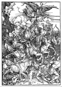 Картина автора Дюрер Альбрехт под названием The four horsemen of the Apocalypse  				 - Четыре всадника Апокалипсиса