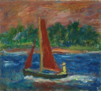 Картина автора Иварсон Иван под названием Boat with red sails