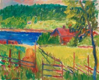 Картина автора Иварсон Иван под названием Red Cottage by the inlet