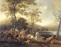 Картина автора Калрает Абрахам под названием cavalry battle  				 - Кавалерийский бой