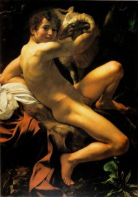 Картина автора Караваджо Микеланджело под названием Иоанн Креститель