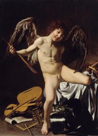 Картина автора Караваджо Микеланджело под названием Cupid as Victor