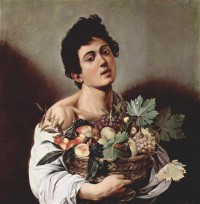 Картина автора Караваджо Микеланджело под названием Boy with a Basket of Fruit