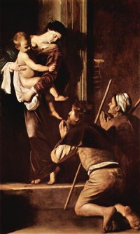 Картина автора Караваджо Микеланджело под названием Madonna of the Pilger