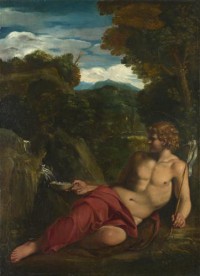 Картина автора Караччи Аннибале под названием Saint John the Baptist seated in the Wilderness