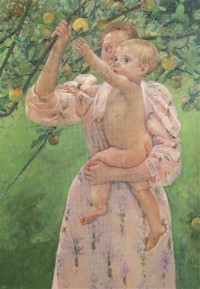 Картина автора Кассат Мэри под названием Baby Reaching for an Apple