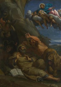 Картина автора Караччи Аннибале под названием Christ appearing to Saint Anthony Abbot