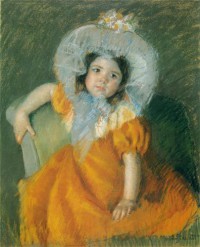 Картина автора Кассат Мэри под названием Child in Orange Dress