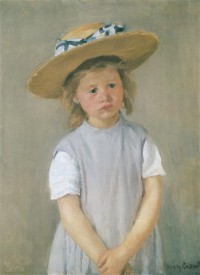 Картина автора Кассат Мэри под названием Child in a Straw Hat (Enfant au Chapeau de Paille) Huile sur Toile