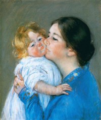 Картина автора Репродукции под названием A Kiss for Baby Anne (Un baiser pour Bébé Anne) Pastel sur Papier