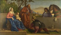 Картина автора Катена Винченцо под названием A Warrior adoring the Infant Christ and the Virgin