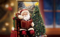 Картина автора Кинкейд Томас под названием Santa Claus Christmas Decoration  				 - Санта-Клаус Рождественские Украшения