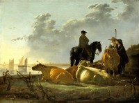 Картина автора Кейп Алберт под названием Peasants and Cattle by the River Merwede