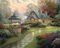 Картина автора Кинкейд Томас под названием Make a Wish Cottage  				 - Коттедж загадай желание
