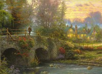 Картина автора Кинкейд Томас под названием Cobblestone Evening  				 - Вечерний булыжник