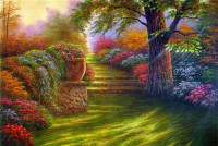 Картина автора Кинкейд Томас под названием the garden  				 - Райский Сад