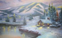 Картина автора Кинкейд Томас под названием Olympic Mountain Evening