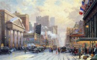 Картина автора Кинкейд Томас под названием Snow on Seventh Avenue