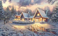 Картина автора Кинкейд Томас под названием Christmas Lodge