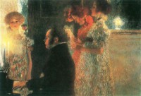 Картина автора Климт Густав под названием Schubert at the Piano  				 - Шуберт на фортепиано
