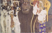 Картина автора Климт Густав под названием Бетховенский фриз