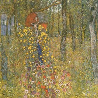 Картина автора Климт Густав под названием Bauerngarten mit Kruzifix