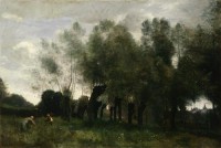 Картина автора Коро Жан Батист Камиль под названием Pollard Willows