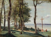 Картина автора Коро Жан Батист Камиль под названием голгофа
