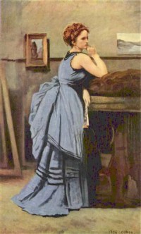 Картина автора Коро Жан Батист Камиль под названием Frau in Blau