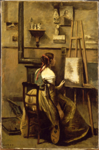Картина автора Коро Жан Батист Камиль под названием L'atelier de Corot