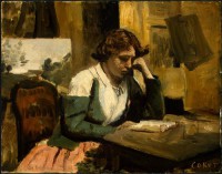 Картина автора Коро Жан Батист Камиль под названием Young Girl Reading
