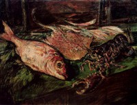 Картина автора Коровин Константин под названием Натюрморт с омаром